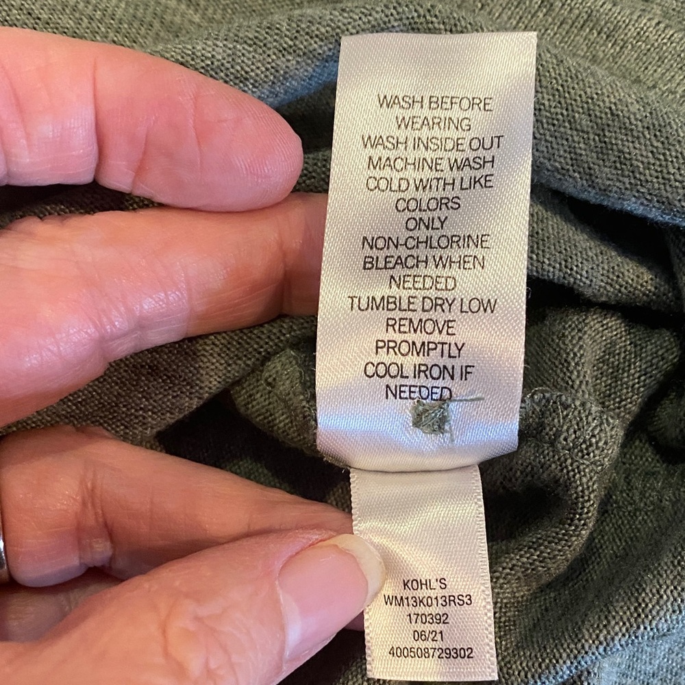 Sonoma Sage Tie-Front Button V-Neck Maternity Top Casual L - Picture 9 of 14
